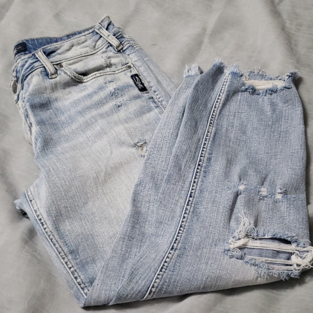 Distressed Silver jeans